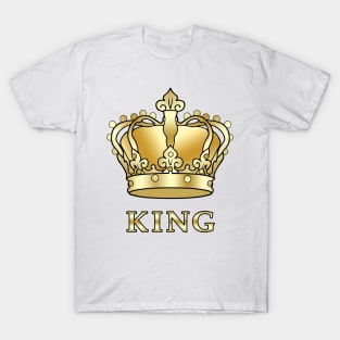 Birthday King Gold Crown T-Shirt Prince Princess King Queen Crown For Boys And Men T-Shirt T-Shirt